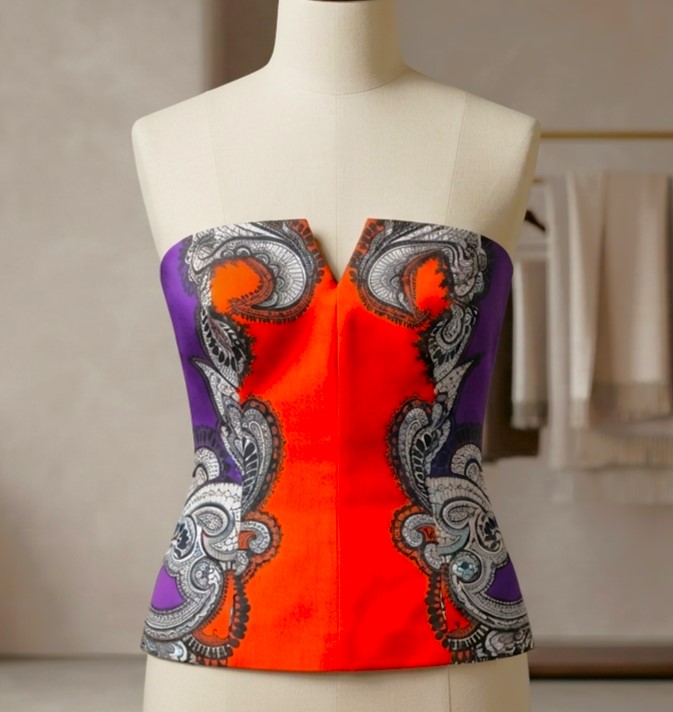 Trina Turk Los Angelos Bustier Top Size 10