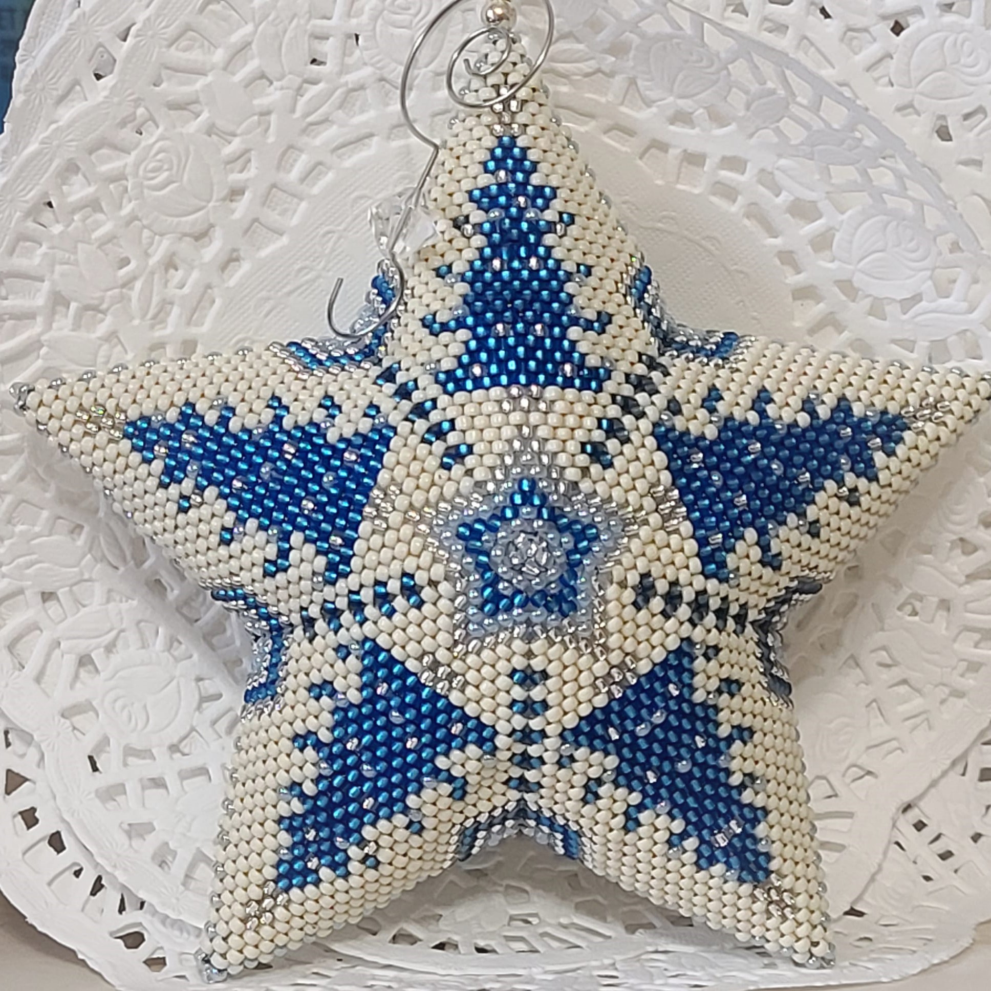 Handmade Extra Large 3D Star Ornament 8 x 8" Celestial Trees