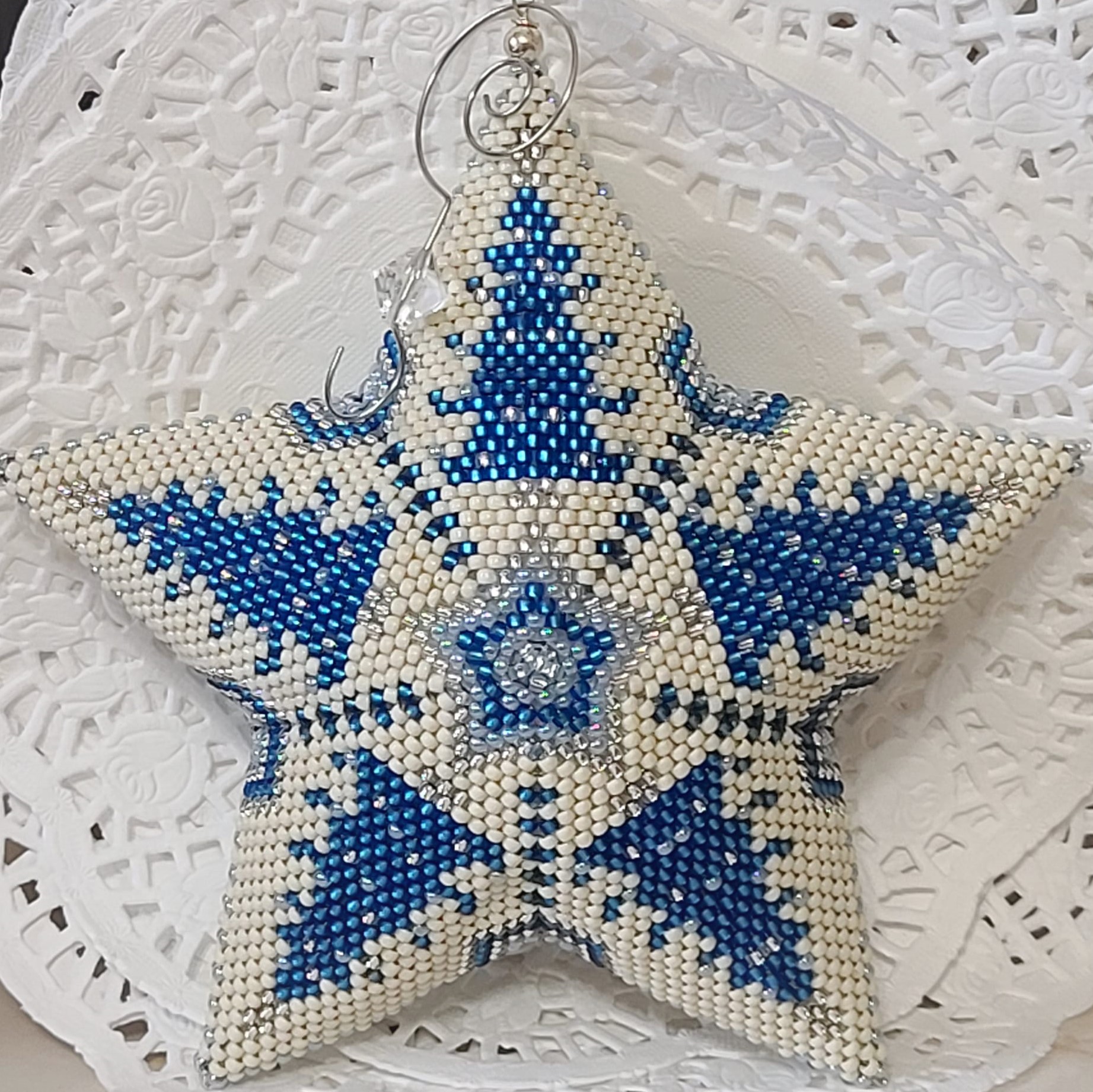 Handmade Extra Large 3D Star Ornament 8 x 8" Celestial Trees